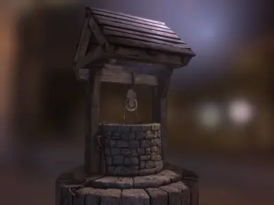 Medieval Well - PBR Low-poly 3D model