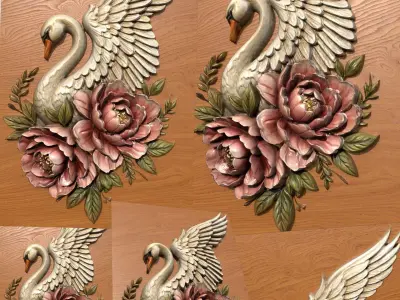  floral relief sculptu 3 3D model