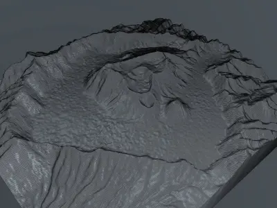 Mount Bromo 3d model terrain 3D model
