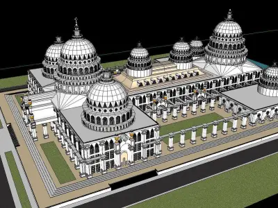 Architecture-Religion-God-Culture-Temple-0289 interior of church 3D model