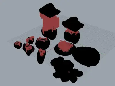 Wild and Settled Asteroids 3D print model