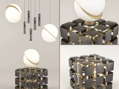 Lee Broom John Lyle furniture set 3D model