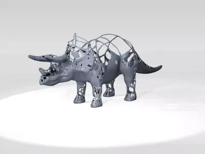 Triceratops Dust Voronoi 3D model