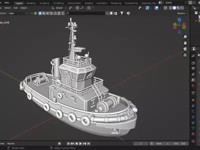 Atlas Tugboat 3D print model