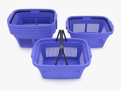 Supermarket - Plastic Shopping Basket 3D model