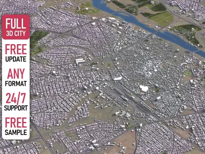 Mosul - 3D City Model Low-poly 3D model