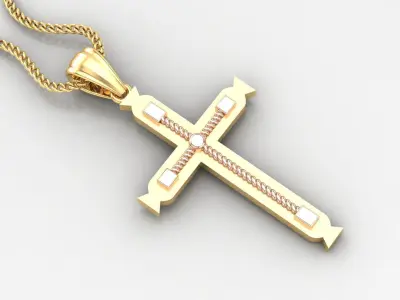 Cross Light Gold 4CP099 3DM STL 3D model