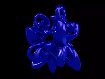 Abstract Flower Shape v1 007 Low-poly 3D model
