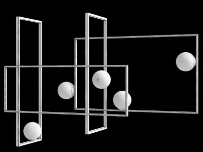 VeniceM - Mondrian Glass Ceiling Low-poly 3D model