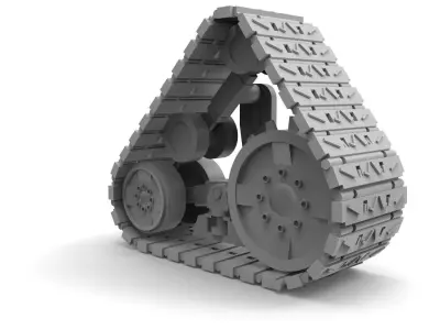 Wall-e track with gears 3D model