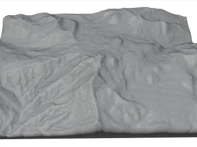 Mount Garibaldi 3d model terrain Low-poly 3D model