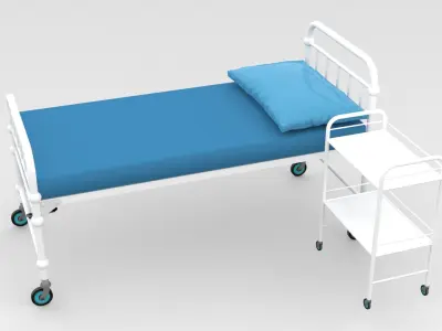 Hospital Bed 3D model