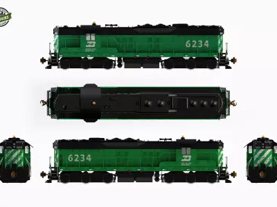 SD9 Diesel Locomotive - H0 scale 3D print model
