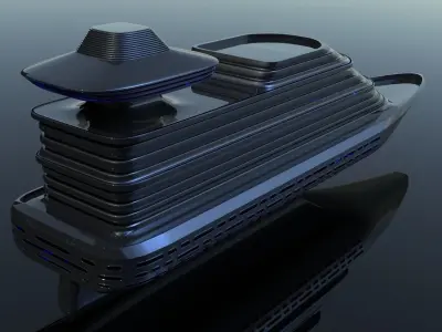 Futuristic Ship  3D model