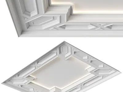 Classic ceiling RJ Easy Design 04 3D model