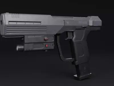 Halo M6C pistol Low-poly 3D model