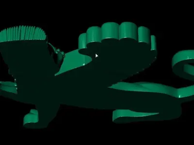 Flat Assyrian door guard new metha 3D print model