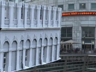 Rome style theatre wall 3D model