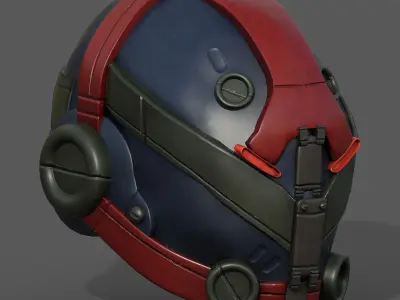 Helmet military Scifi futuristic technology  Low-poly 3D model buy