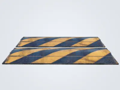 Traffic Speed Bump Low-poly 3D model