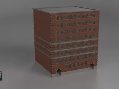 8 Buildings Pack  Low-poly 3D model