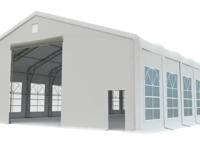 Party or storage tent 15x30m 3D model