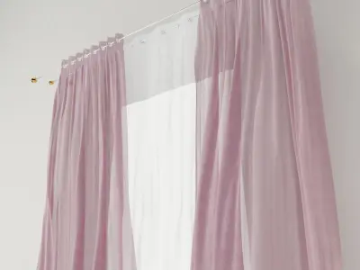 Curtains 02 collection 2 3D model