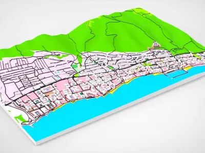 Cityscape Sveti Vlas Bulgaria 3D model