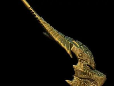 Anubis predator bio mask 3D model