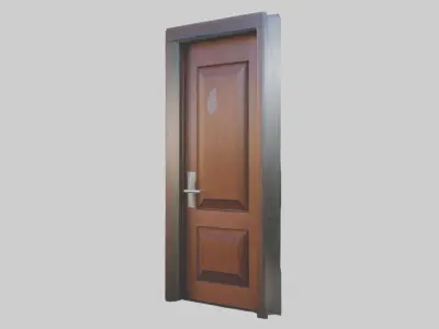 Contemporary door model Low-poly 3D model