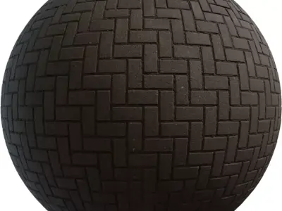 Contemporary Herringbone Concrete Pavers  Texture