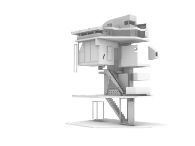 Suzuki House Bolles and Wilson 3D Model 3D model