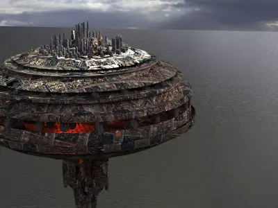 High detail space station 3D model