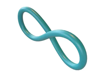 Infinity Symbol v5 003 Low-poly 3D model
