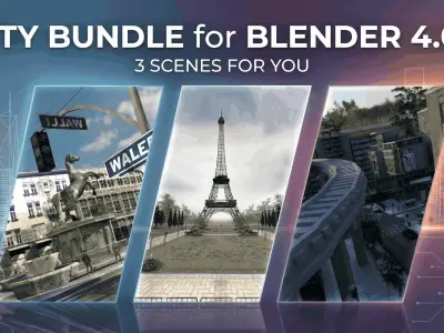 Urban Environments Pack Europe The City Bundle 3 Complete Scenes 3D model