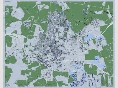 Cityscape Chichester Great Britain 3D model