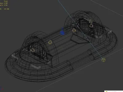 Space station - ground function small building 3D model