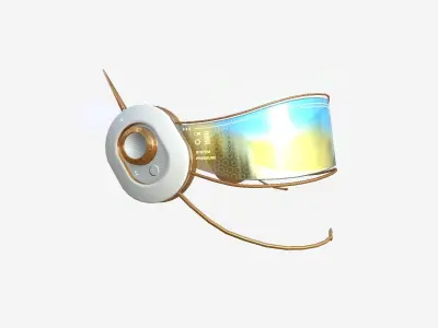 SciFi Glasses H09 Blue Orange - Character Design Fashion Low-poly 3D model