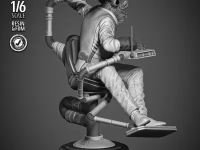 STAR WARS Ackbar Admiral Sculpture 3D print model