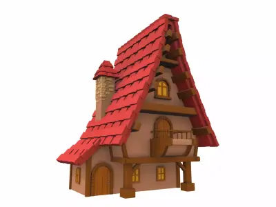 Cartoon house 11 3D model