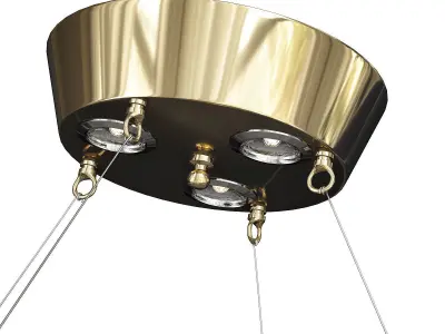 PANTHER ART DECO CHANDELIER WITH CRYSTA Low-poly 3D model