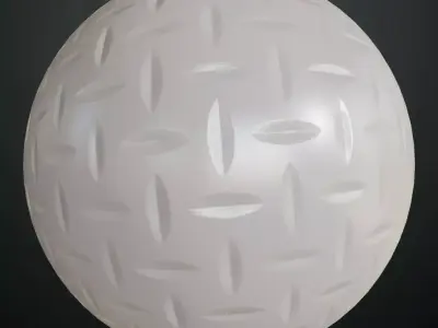 Polished Chrome Diamond Plate Metal PBR Seamless Texture