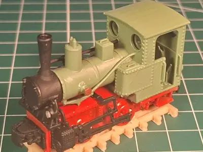 H0e scale Steam Locomotive Borsig Bn2T TG 750mm - resin 3D print model