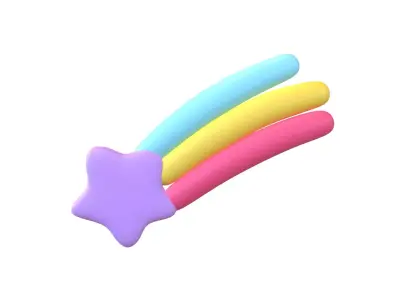 Meteor Icon v1 003 Low-poly 3D model