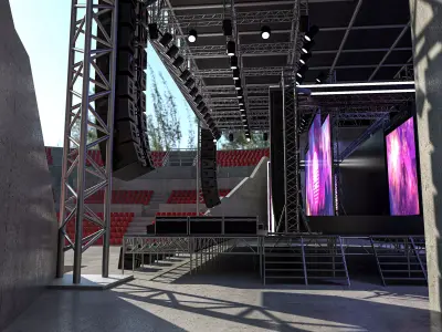 Amphitheater Concert Stage 3D model