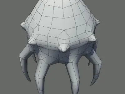 Alien mushroom Low-poly 3D model
