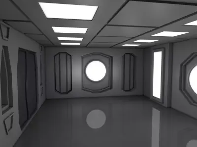 Sci Fi Room 3D model 53