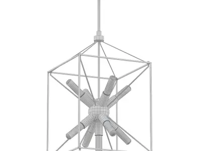 Artika pendant light in brass 3D model