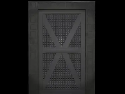 DoorMetalRustV5 Low-poly 3D model