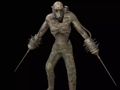 ZombieMutant Low-poly 3D model